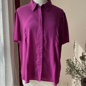 Investments Magenta Button Down Shirt